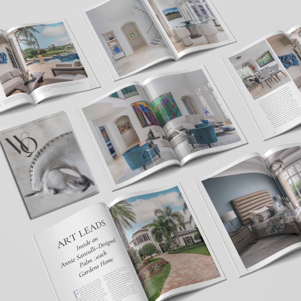 Wellington Quarterly Magazine publishes top Palm Beach interior designer Annie Santulli Designs